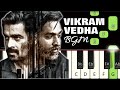 Vikram Vedha BGM 🔥 | Piano tutorial | Piano Notes | Piano Online #pianotimepass #vikramvedha #bgm