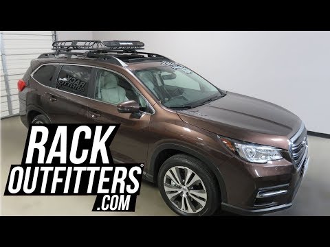 Subaru Ascent with Rhino-Rack XTray Pro Roof Top Cargo Basket with Bike Carriers