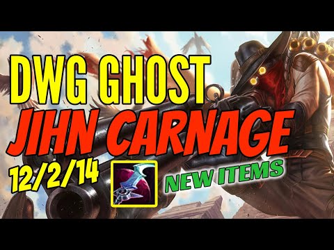 DWG Ghost Plays Jihn ADC vs Lucian Botlane - Challenger Gameplay - New Items - Season 11