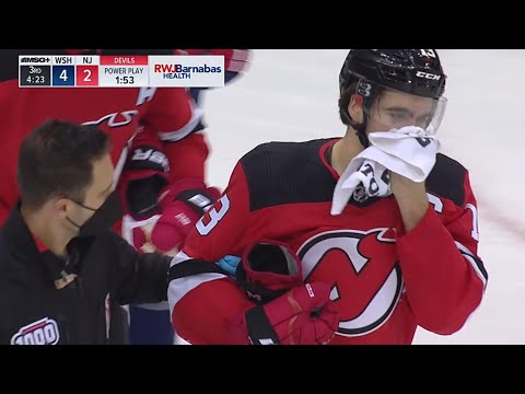 PK Subban's Slapshot Hits Nico Hischier