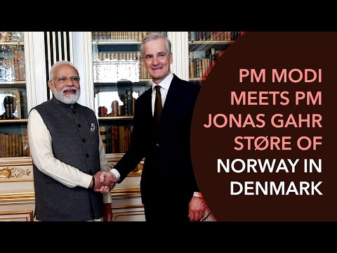 PM Modi Meets PM Jonas Gahr Støre of Norway in Denmark
