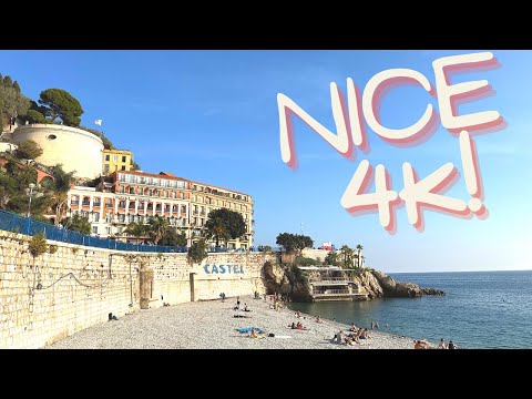 Nice, France, 4K Walking tour 2022.