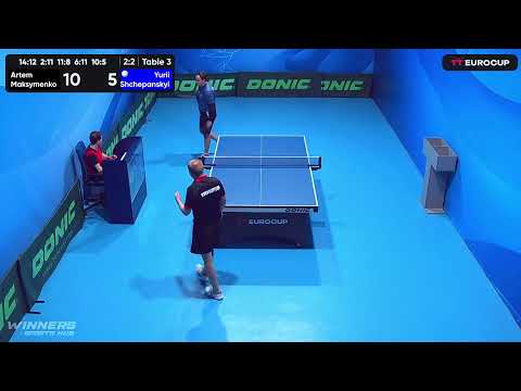 13:15 Artem Maksymenko  3 - 2 Yurii Shchepanskyi 15.04.2023 TT Euro.Cup Ukraine Master