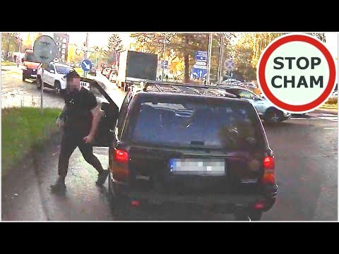 Agresja drogowa - wyskoczył z auta 