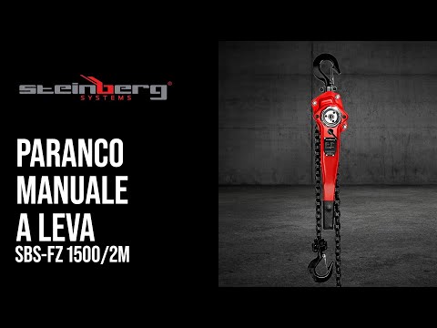 Video - Paranco manuale a leva - 1.500 kg - 2 m