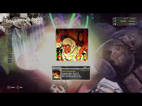 5 Star Warrior Monk Mushroom Stew Premium Decal Pull LET IT DIE