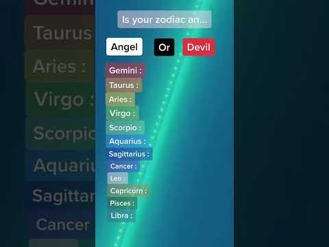 Is your zodiac sign an Angel or devil? 🤔