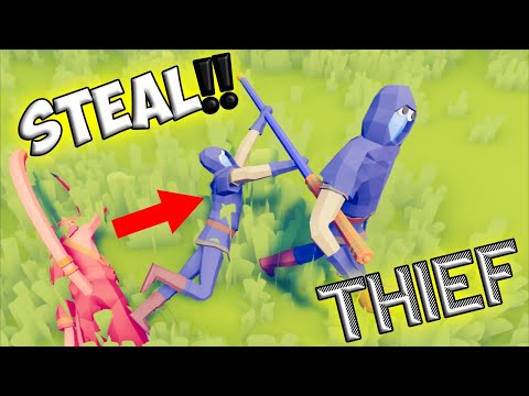 Weapon Steal! Thief vs Every Faction - TABS Unit Creator Update Stalingrad 5 Mod Gameplay