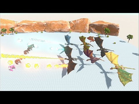 All  Dragon Skins VS Level 2 All Goro Skins - Animal Revolt Battle Simulator