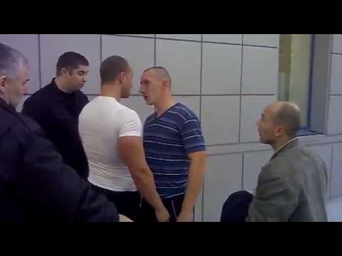 Russian fight over a broken bottle of vodka