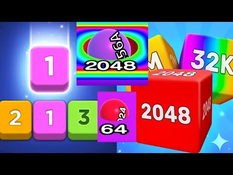 2048 | Ball Run 2048 vs Chain Cube 2048 3D merge game vs  Merge Number Puzzle #cutiepie22yt