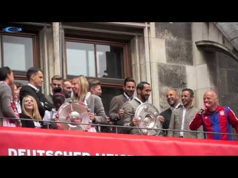 Caroline Abbé & Medhi Benatia, Raffaella Manieri, Dante @ FCB Meisterfeier 2015 am 24.05.2015