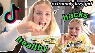 TESTING *healthy* TIKTOK SNACK RECIPES *spoiler i didn't start a fire this time*