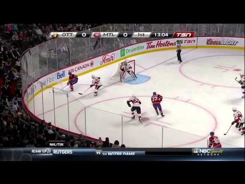 Lars Eller goal 1-0 Mar 13 2013 Ottawa Senators vs Montreal Canadiens NHL Hockey