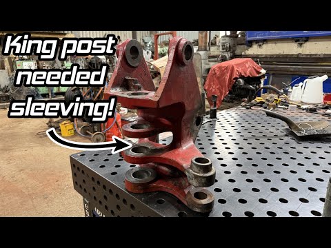 Putting sleeves in a worn out Takeuchi King Post. Like new again!