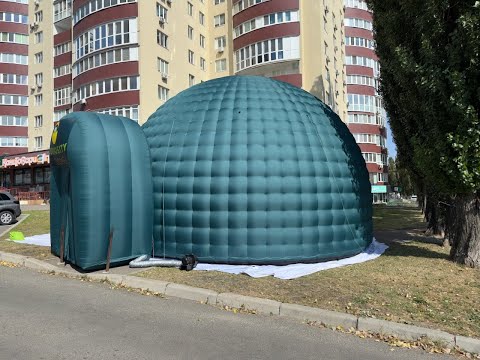 Inflatable planetarium dome 8×5 m with triple-layer shell for events