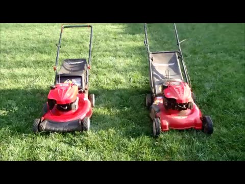 Troy Bilt Push Lawn Mower Comparison and Startup - March 19, 2016