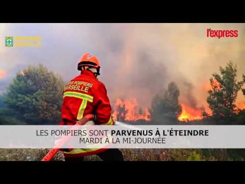 Incendie dans les calanques: les images impressionnantes des pompiers