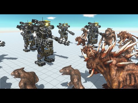 Robot vs Dog Monster Open Fire Attack Death Run Toughest Soldier Animal Revolt Battle Simulator 3000
