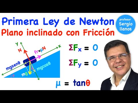 Primera Ley de Newton. Plano Inclinado con Fricción.