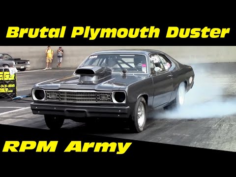 Plymouth Duster Brutal Launch Drag Racing
