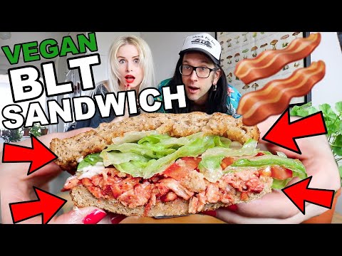 How to make a VEGAN BLT BACON SANDWICH (review on 3 vegan bacon brands)
