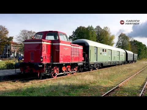 🇩🇪 Cab Ride 1955: German MAK Diesel: Musselkanaal - Stadskanaal STAR Stadskanaalrail 28/10/2018