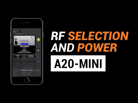RF Selection and Power (A20-Mini)