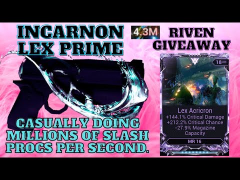 This Warframe Incarnon Lex Prime Build with Riven Is BUSTED!!