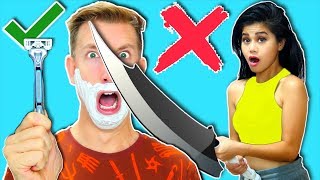 I SHAVE my FACE with a GIANT SWORD!