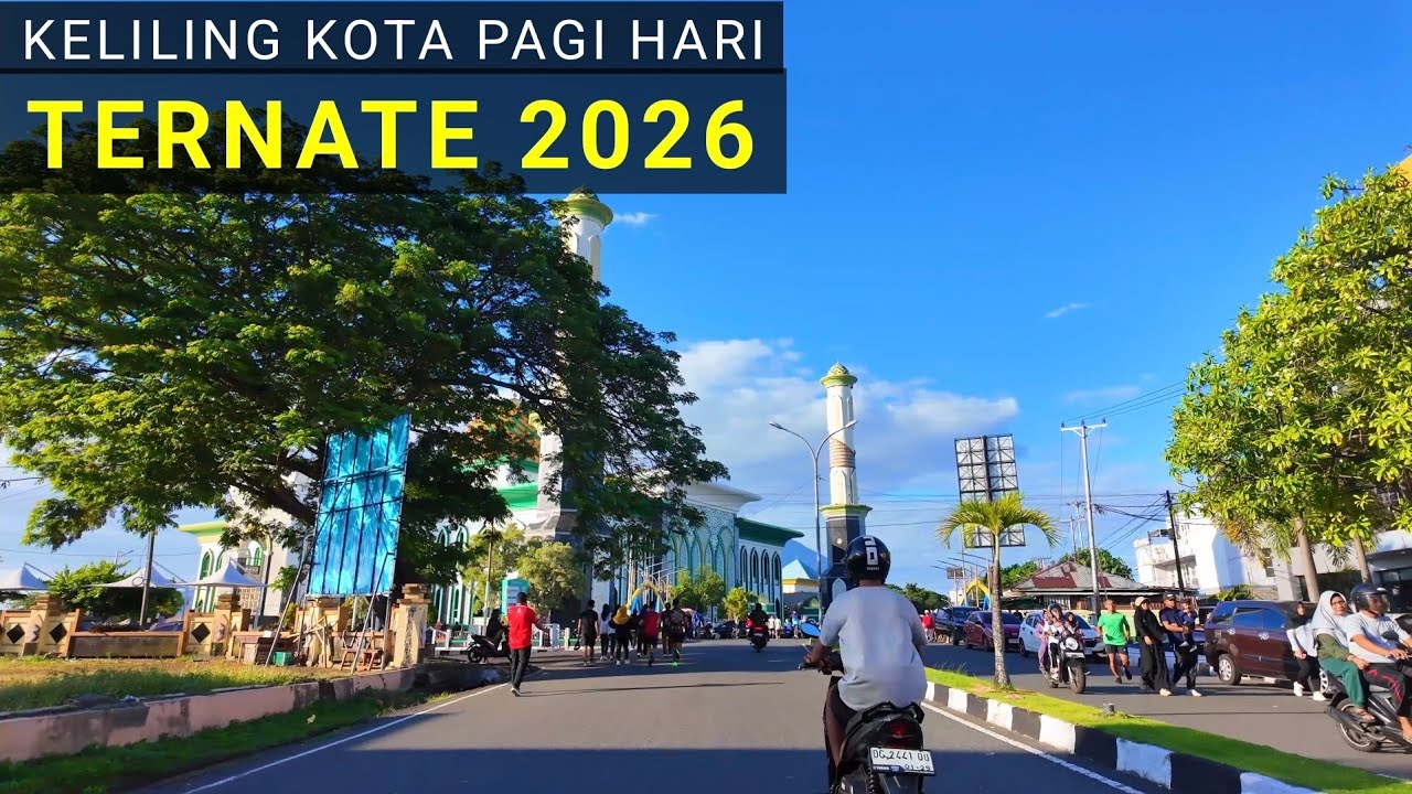 Ternate 2026, Keliling Kota Hari Minggu Pagi dengan Sepeda Motor