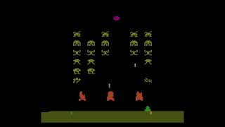 Atari 2600 - Space Invaders (Atari)1980 gameplay!