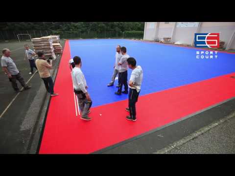 屋外用スポーツコート　 施工動画