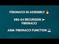 Fibonacci Sequence In Assembly Language X86 64 Using Recursion Assembly Programming Tutorial