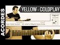 Yellow de ColdPlay  Acordes Guitarra Guitar Cover chords como tocar tutorial