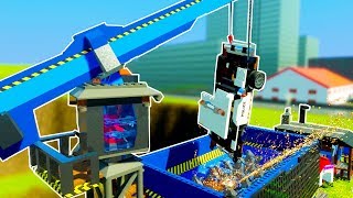 HUGE LEGO CAR CRUSHER DESTROYS CARS IN JUNKYARD! - Brick Rigs Workshop Creations Gameplay