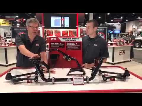 New QA1 Mustang K-Member Engine & Transmission Mount Options at SEMA 2017.