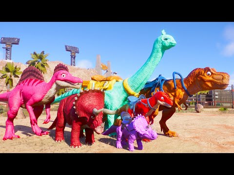 Dinosaur Mod: Epic Battle in the dessert, T-Rex, Spinosaurus, Triceratops and Megalosaurus