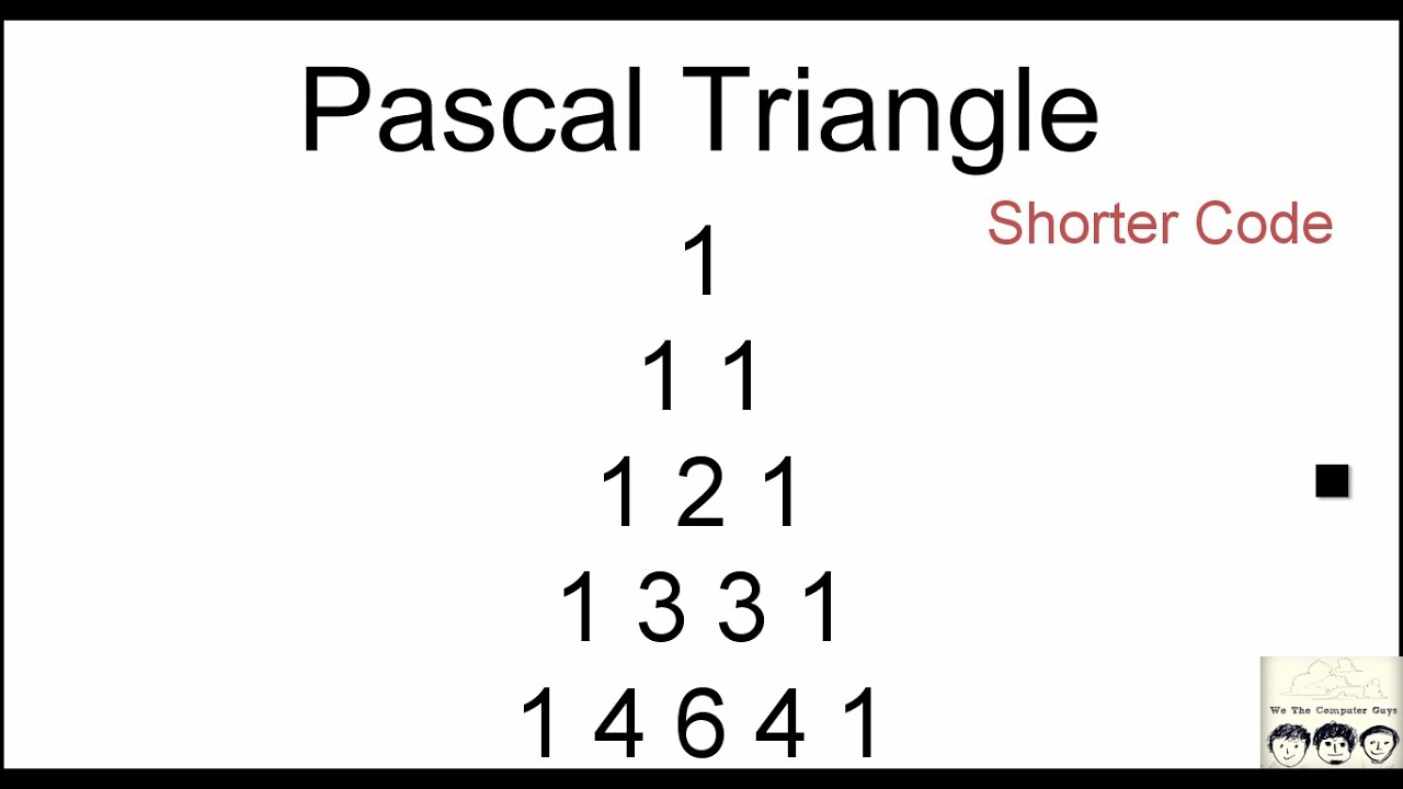 C Practical and Assignment Programs-Pascal Triangle Shorter Code