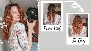 HOW TO Diffusing Long Wavy Hair | How to diffuse 2a Wavy Hair | Gama Italy Diffuser