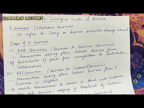 E business and scope of e business emerging modes of business class 11 business studies