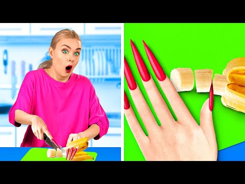 RELATABLE AND FUNNY GIRLY PROBLEMS WITH LONG NAILS 💅