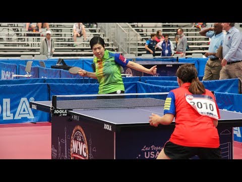 2018 World Veteran Championships Table Tennis - Singles Semis & Finals - Table 2