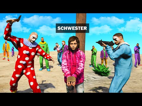100x CLOWNS haben meine kleine SCHWESTER in GTA 5 RP! (FINALE)