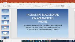 Blackboard Mobile App  Basic Training