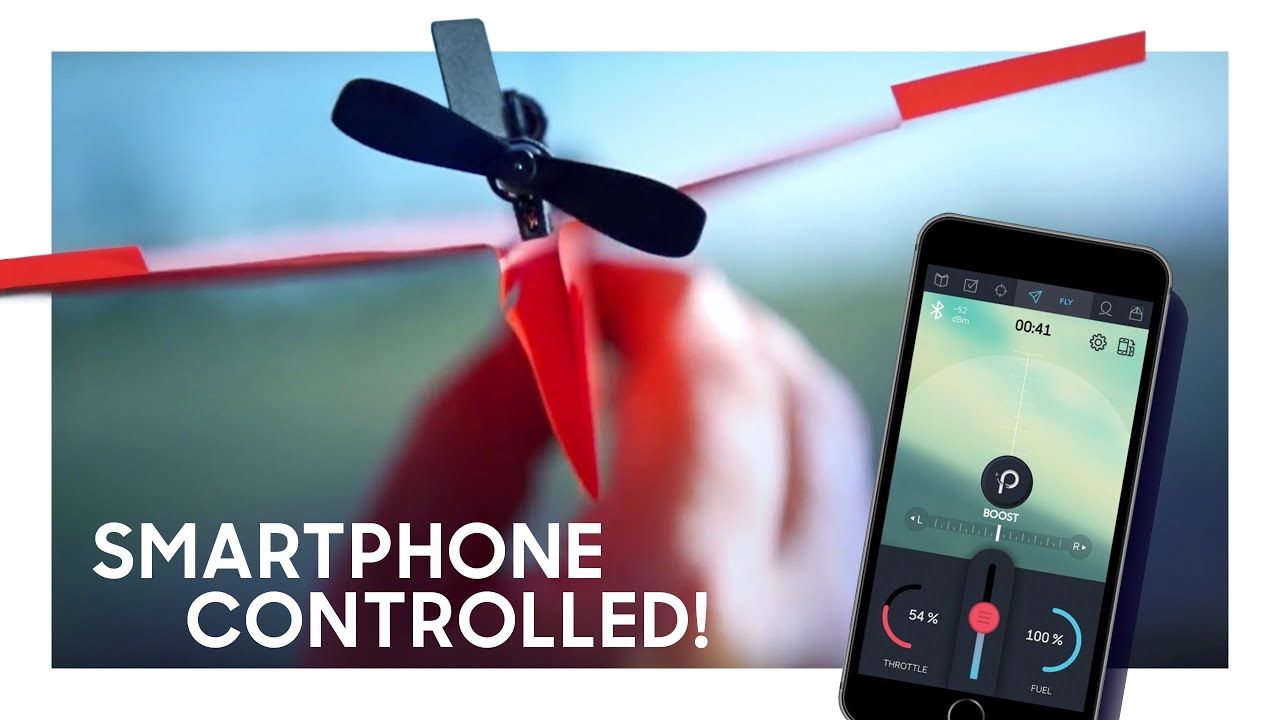 PowerUp 3.0 // Smartphone Controlled Paper Air Plane Set video thumbnail
