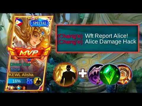GOD MODE ALICE IN SOLO RANKED GAME! 1V5│TOTALLY DESTROYED ENEMIES-MLBB
