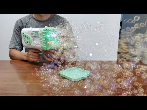 Bazooka Bubble Gun with 79 Holes Unboxing 2022  -  Electric Bubble Machine