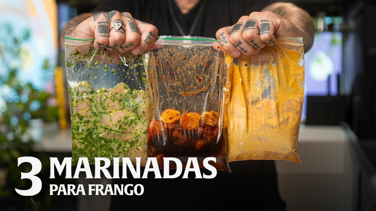 3 TIPOS DE MARINADAS PARA FRANGO!