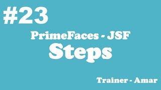 PrimeFaces - JSF Tutorial || Step Menu  in PrimeFaces using Netbeans IDE || Part-23